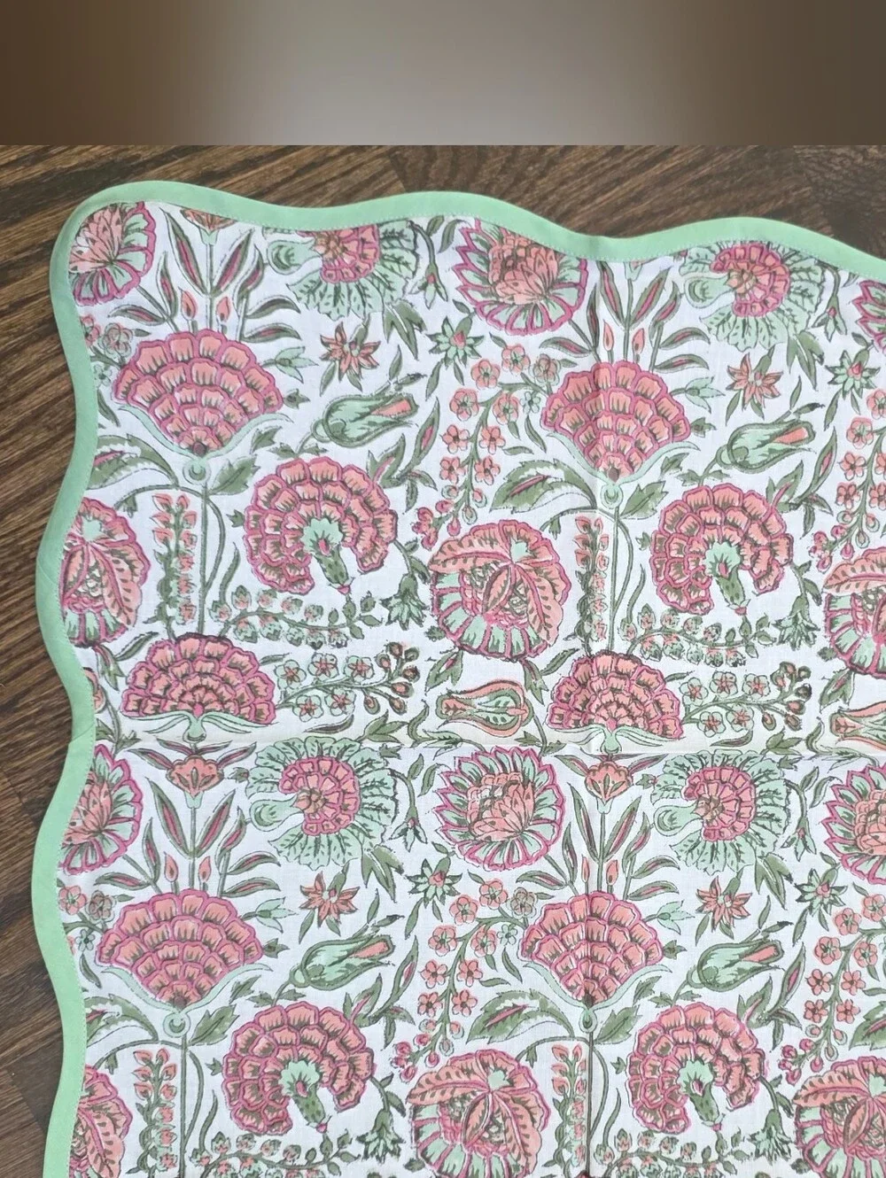 Ridhi by Raniwala Hand Block Print Cotton Tablecloth + Napkin Sets – Floral